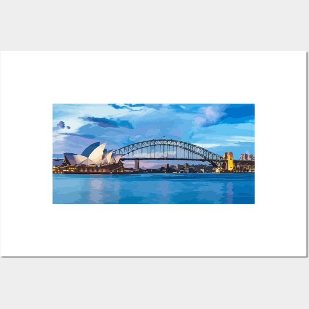 Sydney Harbour Painting Wall Art by gktb
